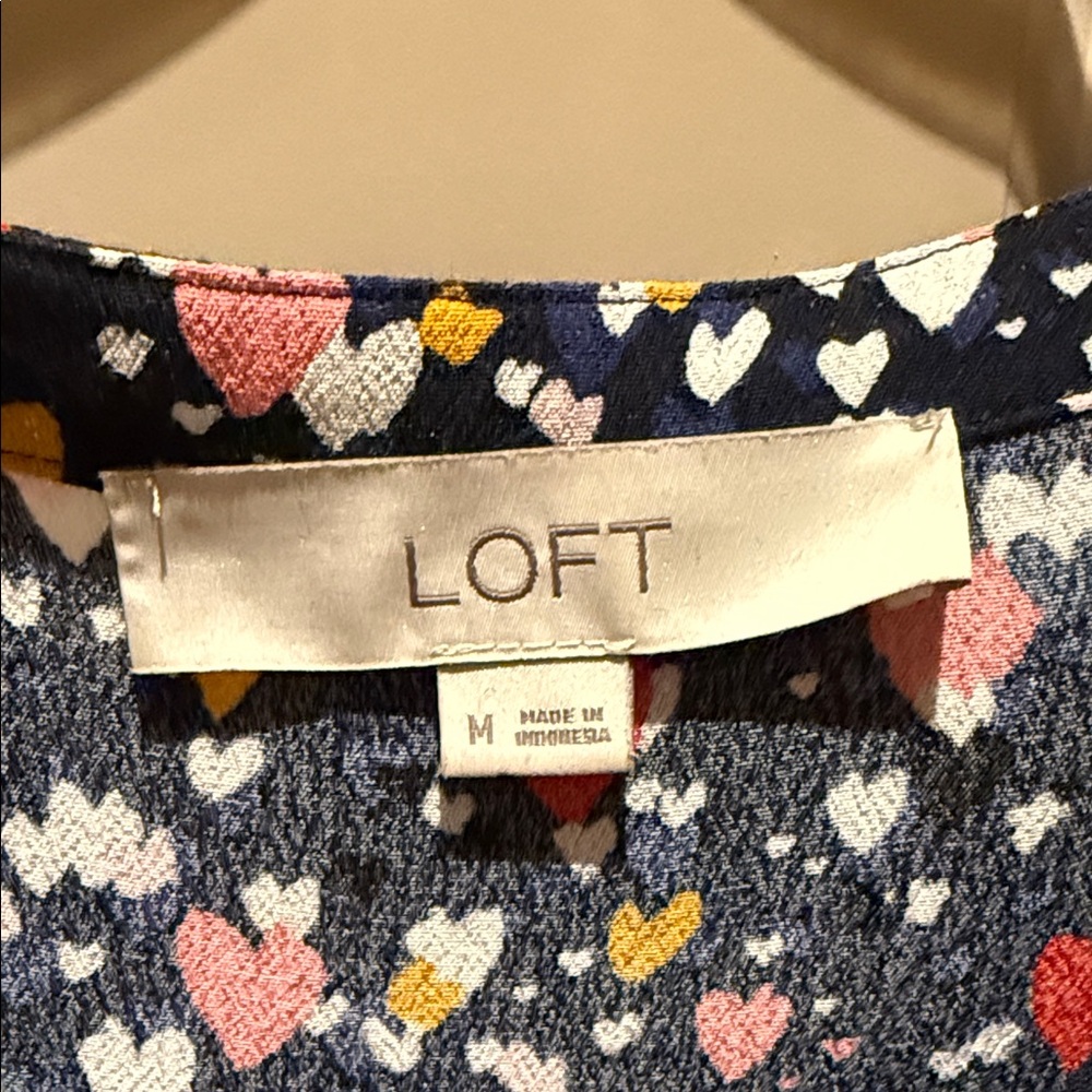 Loft Heart Patterned Top - Multicolor - image 2